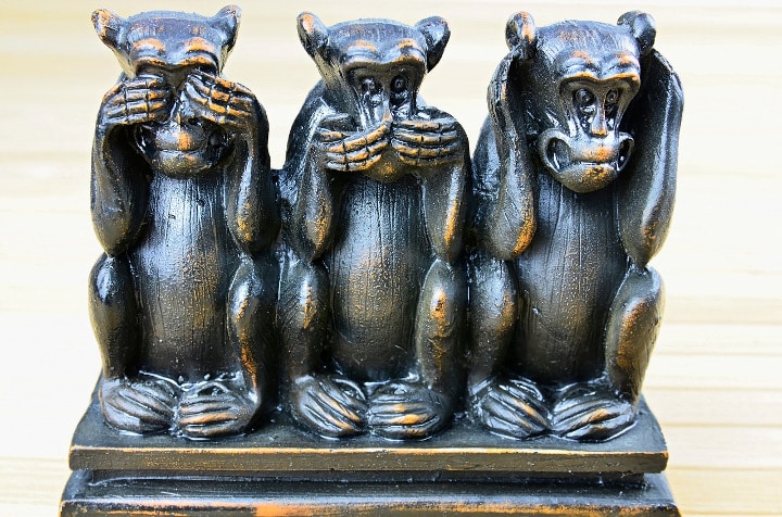 three wise monkeys