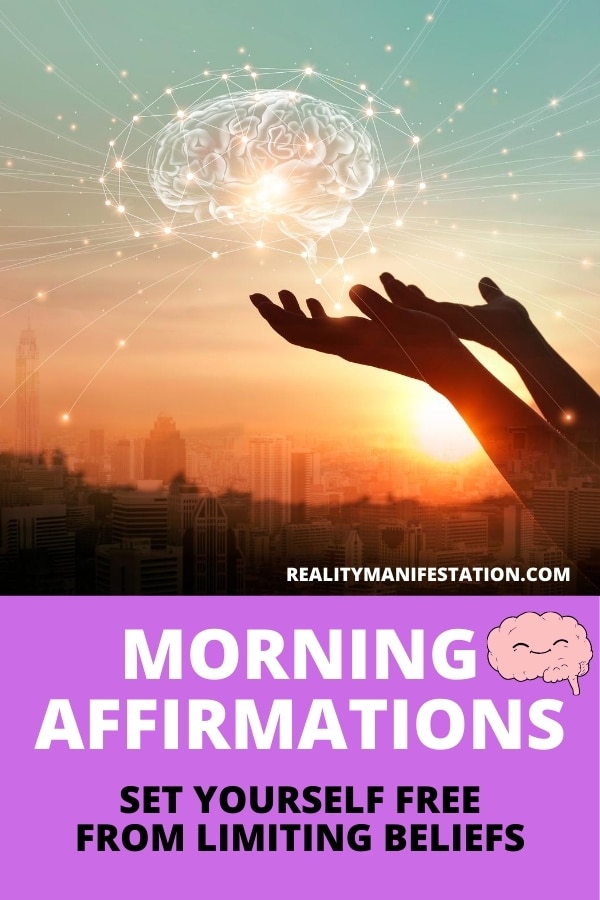 Morning affirmations and removing limiting beliefs pinnable image