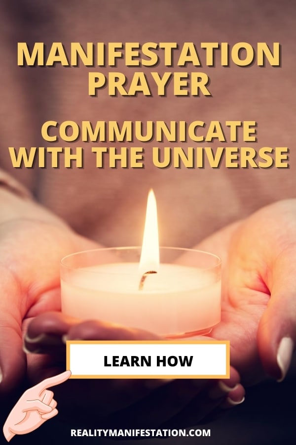 manifestation prayer communicate with the universe pin