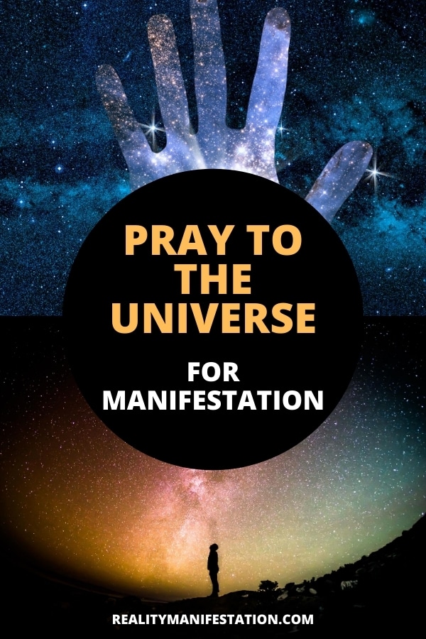 pray to the universe for manifestation pin
