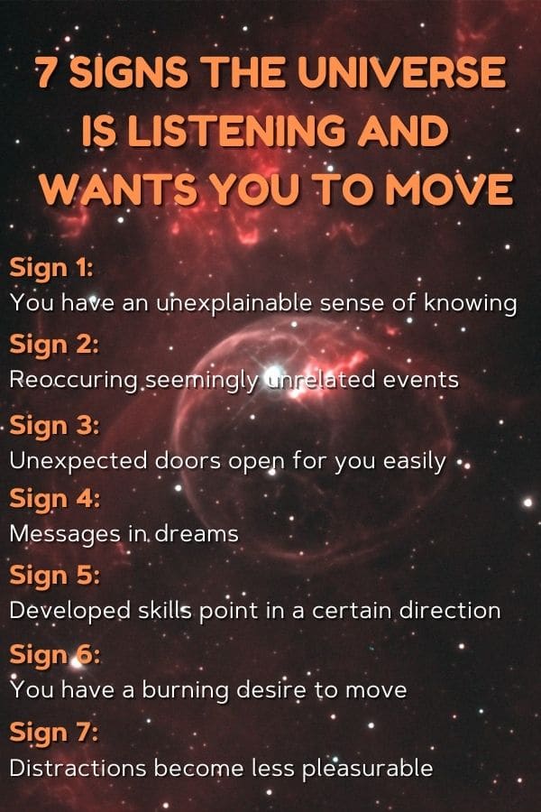 7 signs the universe wants you to move